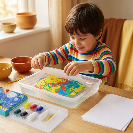 Kit de pintura marmoleada para niños