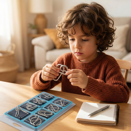 Rompecabezas metálico de lógica para niños y adultos