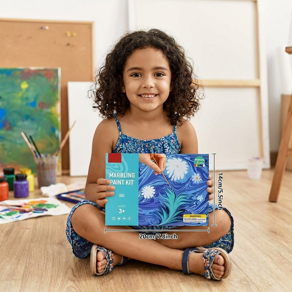 Kit de pintura marmoleada para niños