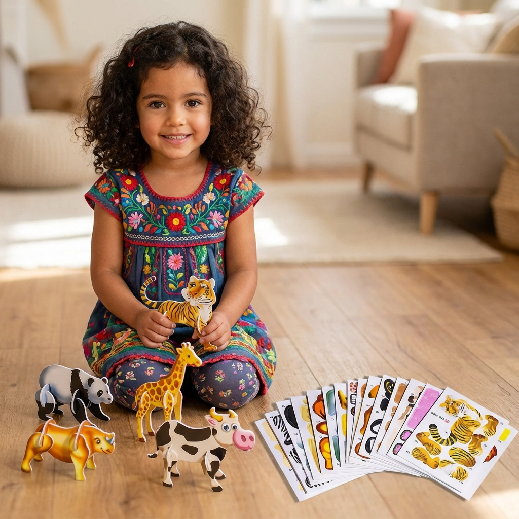 Set de rompecabezas 3D de dibujos animados para niños