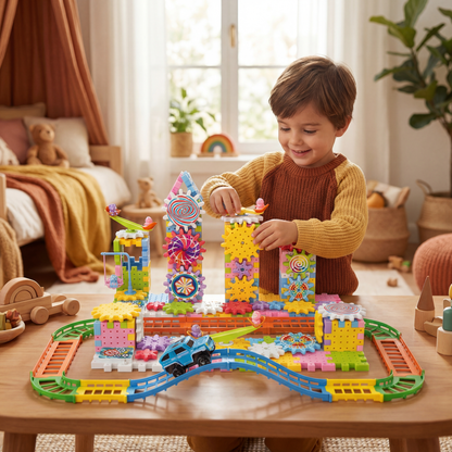 Bloques STEM con engranajes mecánicos para niños